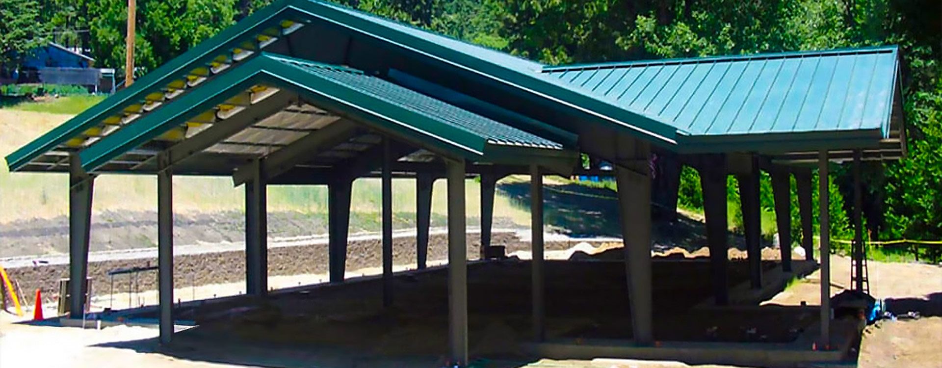 Green roof carport in Tullahassee, OK