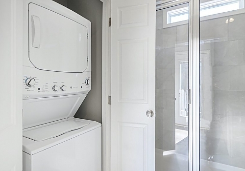  Utility & laundry area of sandpiper tiny home in Texanna, OK