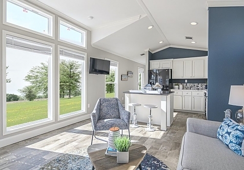  View of tiny home kitchen from the living room in sulsa, OK