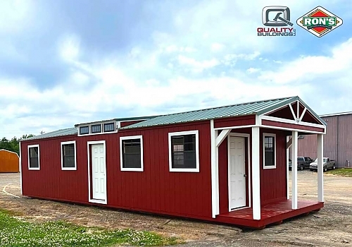 Red office with green roof | McLain, OK