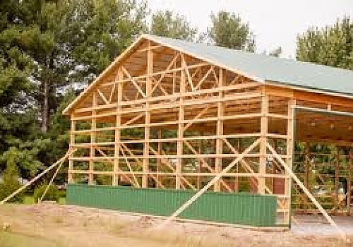 Pole barn installation in Muskogee, OK