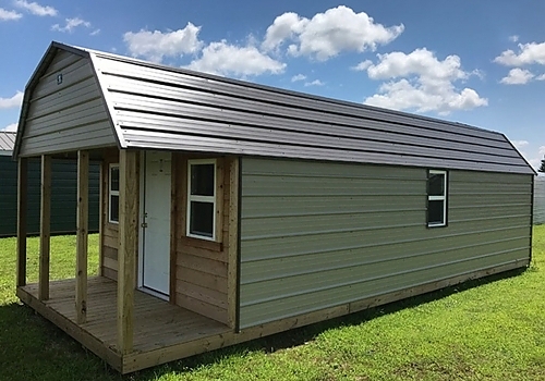 Long side angle view of cedar cabin | Haskell, OK